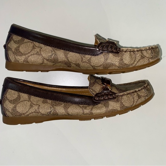 NWOT COACH BRAND OLIVE SIGNATURE C SLIP ON LOAFERS NEVER WORN LUXURY DESIGNER - Picture 12 of 14